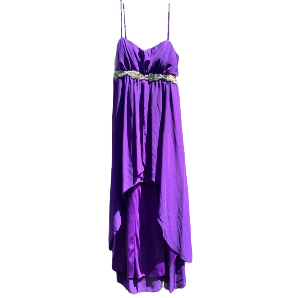 Eureka Purple Formal Dress 2X Empire Waist w Embellishments